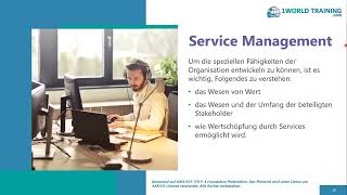 Konzepte des Service Managements  ITIL4 Foundation Certification in German  AXELOS 1WorldTraining [upl. by Ybab288]