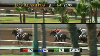 SOI PHET wins the Bertrando Stakes in dramatic fashion at Los Alamitos 7418 [upl. by Elephus213]