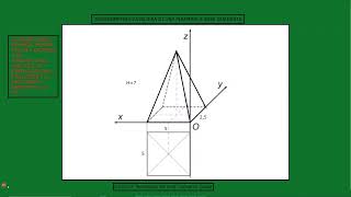 ASSONOMETRIA CAVALIERA DI UNA PIRAMIDE A BASE QUADRATA [upl. by Hiroko]