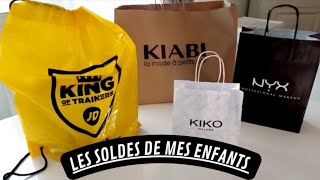 Méga haul SOLDES Mes enfants dépensent leur argent de Noël kiko nyx kiabi micromania jdsports [upl. by Sanson515]