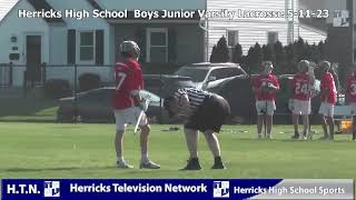 Herricks High Schools Boys Junior Varsity Lacrosse 51123 [upl. by Crissie]