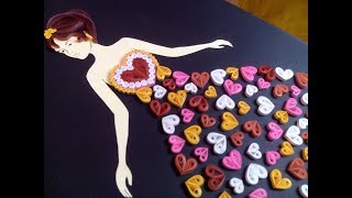 Quilling Girl  How to make a simple Quilling Potrait [upl. by Aneala]