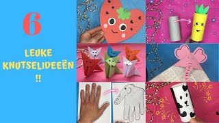 ☆ DIY 6x LEUKE KNUTSELIDEEËN ☆ Makkelijk knutselen met papier ☆ 5 minuten knutselen [upl. by Serge781]