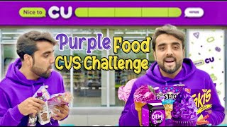 CVS Food Challenge  PURPLE Food Halal Only  Ahmad Vlogs [upl. by Nedearb]