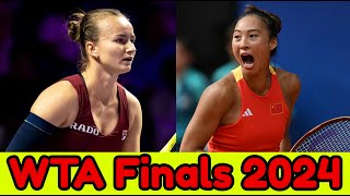 Qinwen Zheng vs Barbora Krejcikova  Highlights  SF  WTA Finals 2024 [upl. by Bywoods133]