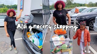 ALDI GROCERY SHOPPING  ALL I GOT FOR £66 86   141000  UNPACK with me [upl. by Warila]