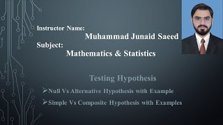 Testing of Hypothesis Null Vs Alternative Hypothesis Simple Vs Composition Hypothesis and with Eg [upl. by Dupaix]