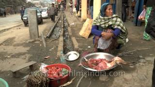 Deer meat or venison being sold on Indian streets [upl. by Ettereve933]