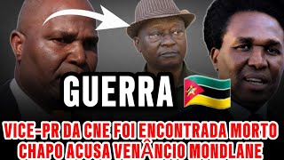 AQUECEU VICEPRESIDENTE DA CNE FOI ENCONTRADO MORT E A PRM ACUSA VENÂNCIO MONDLANE  MOÇAMBIQUE [upl. by Lillis579]