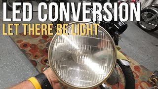 DIY Sealed Beam to LED Headlight Conversion vintagemotorcycles motorcyclerewind cb77 [upl. by Rayburn]