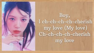 ILLIT 아일릿 Cherish lyrics Kpop Karaoke [upl. by Rehttam]