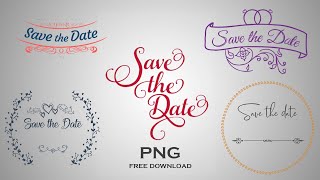 How to Create Your Own Save The Date PNG l Photoshop Tutorial [upl. by Goat]