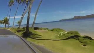 Bora Bora island drive from Vaitape to Matira Beach [upl. by Haela831]