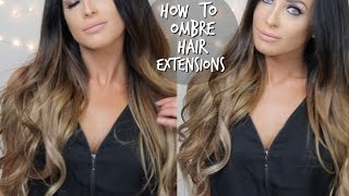 HOW TO DIY OMBRE BALAYAGE HAIR EXTENSIONS AT HOME [upl. by Rediah445]