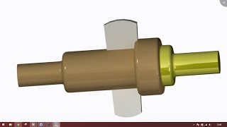 Cotter joint part designing and assembly in creo parametric 203050 [upl. by Ahsiloc]