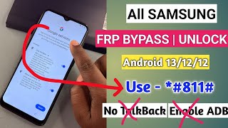 NEW METHOD  Samsung Frp Bypass 20242023 All Android Version  No Chimera  No 0  No TalkBack [upl. by Nairred]