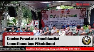 Kapolres Purwakarta Ajak semua elemen jaga pilkada damai [upl. by Asseral288]