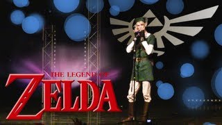 Legend of Zelda Link plays the Ocarina Cosplay Show  AniMaCo 2012 [upl. by Triley621]