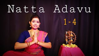 Natta Adavu  No 1  4  Bharatnatyam Dance  Tutorial  Indian Classical Dance  SDA [upl. by Seuqram]