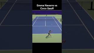 Emma Navarro vs Coco Gauff  US OPEN  Shorts Tennis Gaming Tiebreak usopen [upl. by Sukramed]