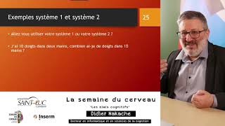 Semaine du cerveau 2021 Conférence biais cognitifs Didier Nakache Inserm Ensemble saint Luc [upl. by Eednar]