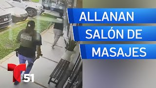 Allanan salón de masajes en Miami por investigación de tráfico humano [upl. by Elliven]