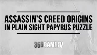 Assassins Creed Origins In Plain Sight Papyrus Puzzle  How to solve Memphis Papyrus Puzzle [upl. by Letsirhc]