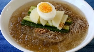 Cold noodle soup Mulnaengmyeon 물냉면 [upl. by Waddle]