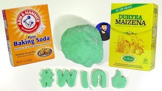 Funny Gummy klei met Baking soda en Maisena poging 2 [upl. by Odlanyer]