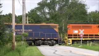 New England Central Railroad New York amp Ogdensburg Railway and CSX action on July 22 2015 [upl. by Attikin]