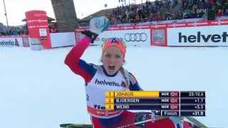 Tour de Ski 2015 10 km classic finish  Johaug Bjørgen Weng [upl. by Barhos634]