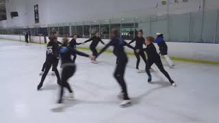 Synchronized Ice Skating Traveling Circle [upl. by Arima]