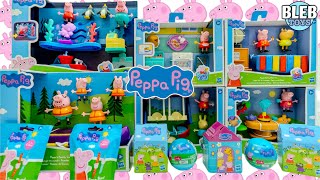 Peppa Pig Toy Collection ASMR unboxing No talking  Peppa family canoe trip  Aquarium Adventure [upl. by Gnart]