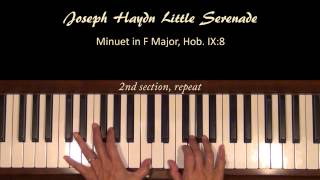 Haydn Little Serenade Piano Tutorial [upl. by Cosette522]