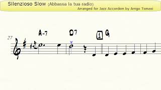 Silenzioso Slow Abbassa la tua radio  Jazz Accordion Sheet music [upl. by Capone]