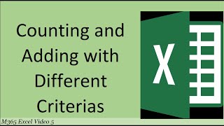 M365 Excel Basics Video 5 Calculate with one or more Criteria Conditions [upl. by Rayshell]