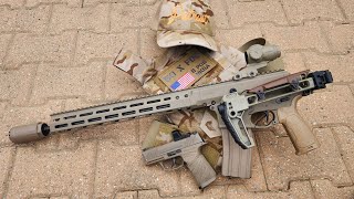 BRN180 Folder Build from Brownells Strike Industries Rifle Supply Huxwrx [upl. by Elset683]