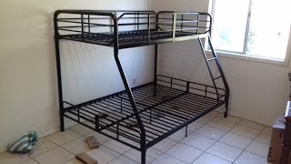 twin over full bunk bed assembly full instructions [upl. by Snej]