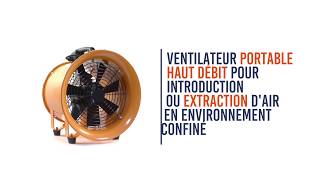 Extracteur ventilateur dair et fumées portable 30cm avec gaine 10m [upl. by Chubb]