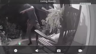 Man throws log at Sacramento familys window [upl. by Kipper]