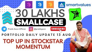 🌟Stockstar TOP UP⬆️ MARKET RED⛔ ⚔️Defence continues to fall⬇️ Smallcase Portfolio Daily Update [upl. by Doug]