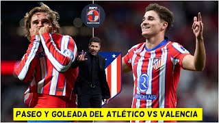 Atlético de Madrid JULIÁN ÁLVAREZ SE ESTRENÓ como GOLEADOR en victoria vs VALENCIA  Fuera de Juego [upl. by Lotson]