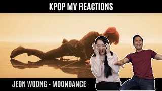 AB6IX 에이비식스 전웅 JEON WOONG MOONDANCE MV REACTION THAT CAUGHT US OFF GUARD [upl. by Anaitsirc]