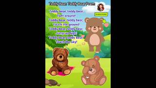 Teddy Bear Teddy Bear turn around  3D Animation English Nursery rhyme song for children [upl. by Tricia97]