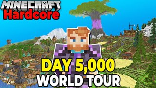 I Survived 5000 DAYS in Hardcore Minecraft WORLD TOUR [upl. by Annaes]