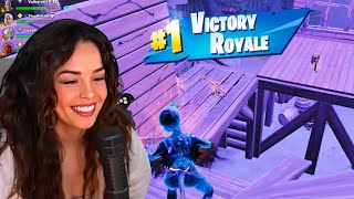 Valkyrae Plays Fortnite Again After A Long TIme with Foolish TinaKitten and Josheki [upl. by Alcock]