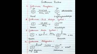 Gattermann reaction Formylation halogention amide synthesis🔵🧪⚗️ cellbiology biology bilogy [upl. by Gare]