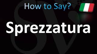 How to Pronounce Sprezzatura Italian [upl. by Misaq]