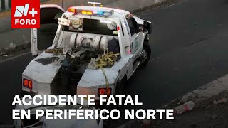 Hombre muere al caer su auto de lateral a carriles centrales en Periférico Norte  Las Noticias [upl. by Volotta]