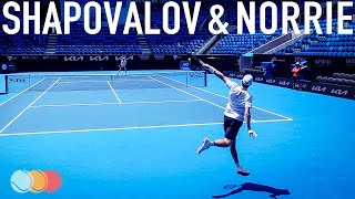 Denis Shapovalov amp Cameron Norrie Court Level  AO2022 4K 60FPS [upl. by Letnom867]